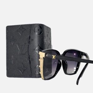 Louis Vuitton Black and Gold Sunglasses